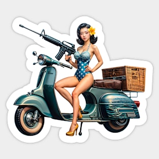 Scooter Girl Sticker